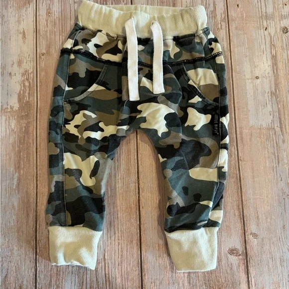 Little Bipsy Camo Kids Joggers - Black, Green, and Tan - Picture 1 of 1